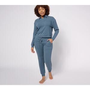 Barefoot Dreams Malibu Collection Brushed Fleece Set Stargazer,Petite 3X A612252